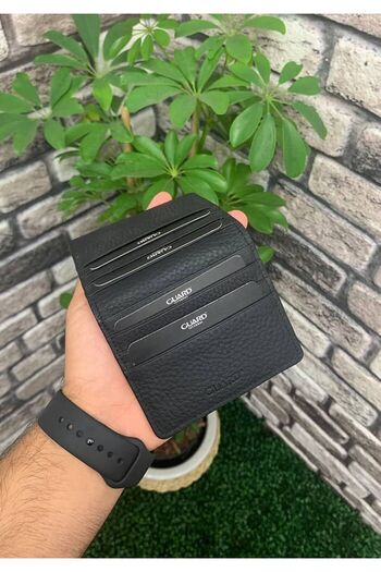 GUARD Siyah / Kırmızı Patlı Tasarım Deri Kartlık - Grd2403xw22175