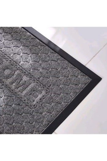 rexa Textured Welcome Door Mat Grey 45x75cm