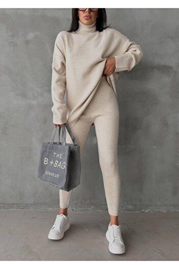 NZL TEKSTİL Dgn's Sportswear- 2-Piece Women's Sweater-Pants Suit