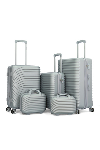Giordano 5-Piece Hardside Travel Luggage Set,Grey