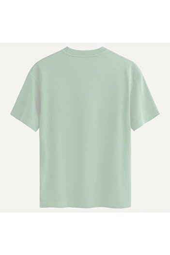 SOFTWAY Unisex Οργανικό Oversize T-shirt με εκτύπωση ρόδου - Μπεζ