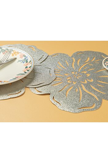 English Home Veronika Pvc 2'li Amerikan Servis 38 Cm Silver