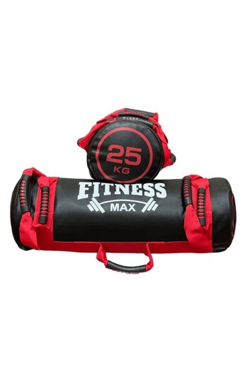 Fitness Max كيس رمل للتدريب على رفع الأثقال شديد التحمل مع مقابض 25 كجم