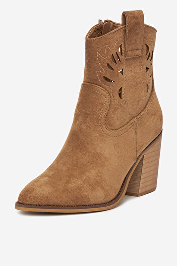 DeeZee Women's high heel ankle boots brown heel 40