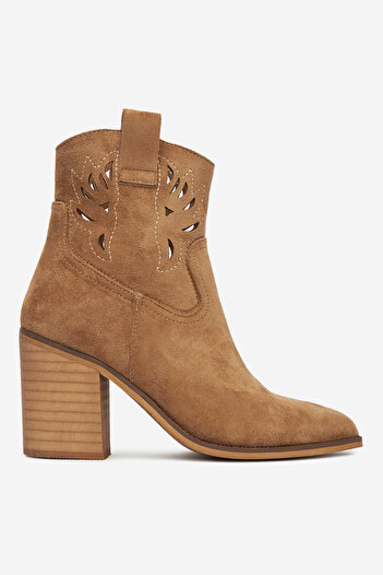 DeeZee Women's high heel ankle boots brown heel 40