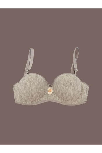 Tektaş Gray Unpadded Bra - Strapless Cut