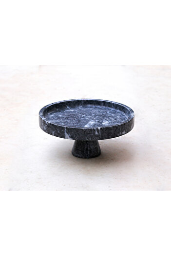 marbelix Gaudia Marble 22cm Cake & Pastry & Cookie Presentation - Pedestal Stand - Pedestal Presentation - Pedestal Tray