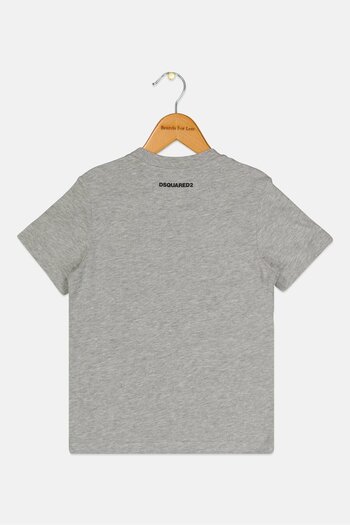 DSquared2 Toddlers Boy Short Sleeves Graphic Print T-Shirt, Heather Grey