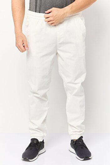 CELIO Men Regular Fit Solid Jogger Pants, White