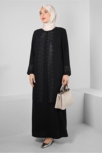 Alvina BICYCLE COLLAR STONE DETAIL CREPE DRESS 20383