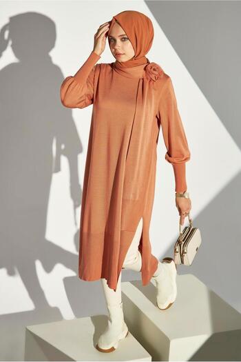 Alvina Brooche Detailed Knitwear Tunic 44913