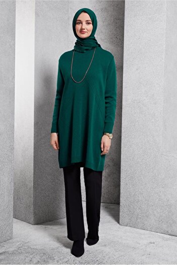 Alvina 44907 Model Plain Knitwear Tunic