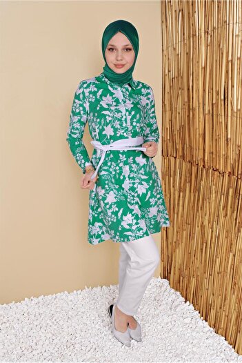 Alvina Flower Patterned Tunic 41804