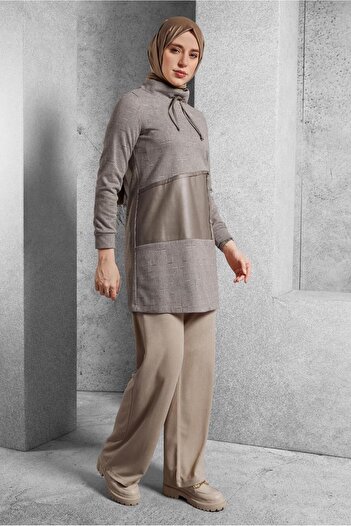 Alvina Lace-Up Neckline Tunic 45206
