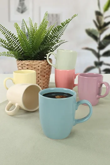 Keramika Mix Soft Cloud Mug 9 CM 6 Pieces