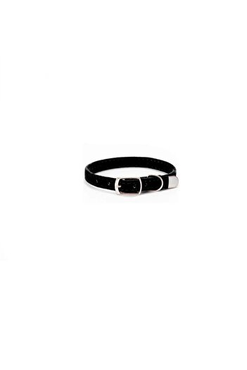 Nuxie Adjustable collar, for dogs and cats, velvet, 30 x 1 cm, black
