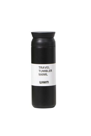 NO BRAND Portable Bottle Insulated Fashion Vacuum Flask Water Coffee Tea Milk Mug Black 500ml