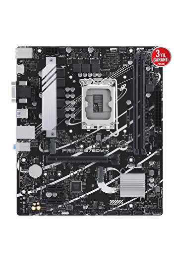 ASUS Prıme B760m-k D5 Ddr5 8000mhz(OC) Rgb M.2 Matx 1700p