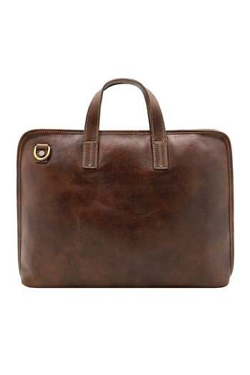 UTIL LAND FASHION Laptop bag made of genuine vachetta leather, SL4453