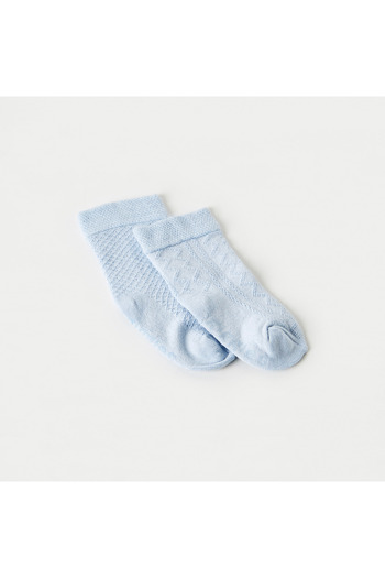 giggles Jacquard Ankle Length Socks - Set of 2