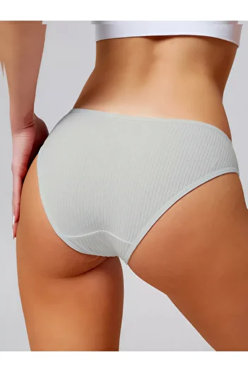 MİSTİRİK Chiloți cu nervuri din țesătură moale flexibilă model Taranto Culoare Ecru