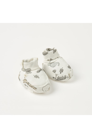 Juniors All-Over Safari Print Booties