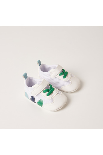 giggles Textured Sneaker Booties with Hook and Loop Closure