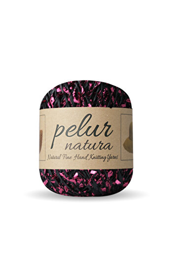 Pelur Natura Χάρτινο σχοινί κομφετί Μαύρο-Φούξια