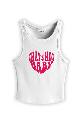 Trendiz Women's Thats Hot Baby Strappy Tank Top White 9013