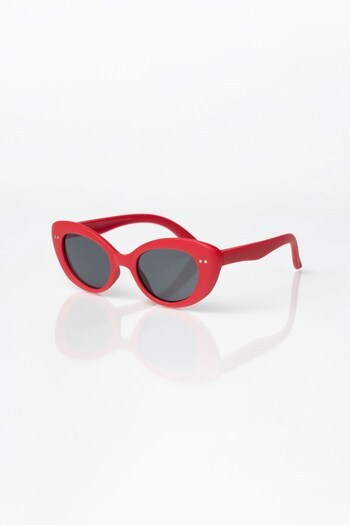 Banamio Tiara Baby Kids Uv400 Protection Sunglasses with Storage Case 1-4 Years (Red)