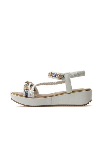 Guja Women's Stone Detailed Daily Sandals Shoes 25Y 25Y121-4 Z White