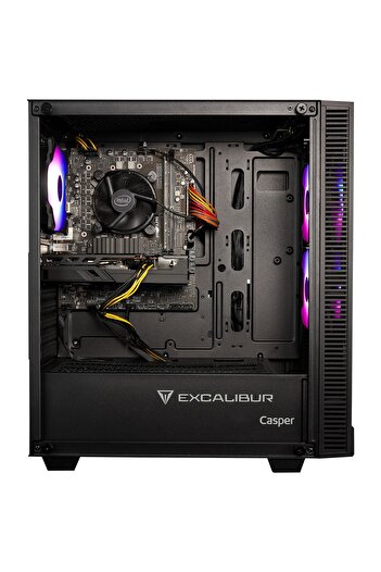 CASPER Excalibur E65L.141F-8V50X-0FC Core i3-14100F 8GB DDR5 RAM 500GB SSD RTX3050 Dos Masaüstü Bilgisayar