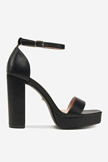 DeeZee Women's low sandals black high heel platform 38