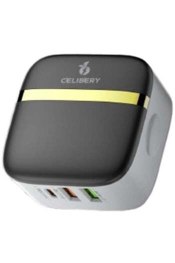 celibery PD32W USB C Charger Block, PD3.0/QC 3.0 Type Adapter, 3 Ports CEELIBERY Wall Charger Compac