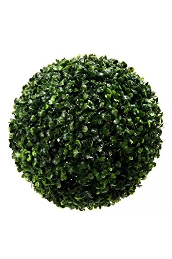 Nettenevime Yapay Çiçek Şimşir Top 45CM Yeşil Top Koyu Yeşil