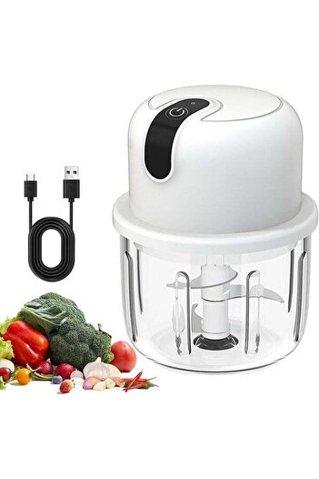 Generic Electric Garlic Chopper, Cordless Mini Chopper with USB Rechargeable, 304 Stainless Steel Bl