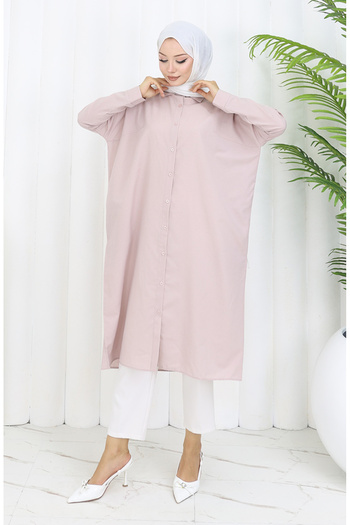 sefamerve Raglan Sleeve Tunic 4066-08 Beige
