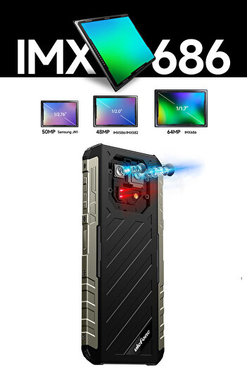 ULEFONE Armor 22 6600mAh 6.58” 64MP 8GB 128GB IP68 Gece Görüş Kameralı Dayanıklı Cep Telefonu