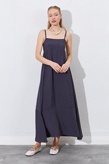 EDITION WOMAN Strappy Women's Modal Dress - Anthracite |   28-10046