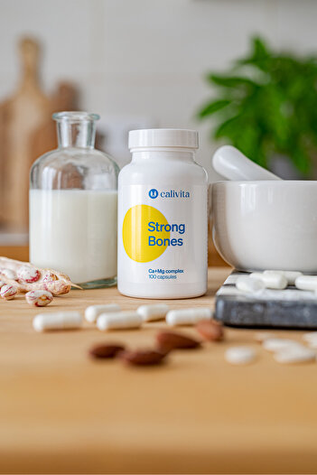 Calivita Strong Bones Magnesium and Calcium Supplement for Bone Strength (100 capsules) - Calivita