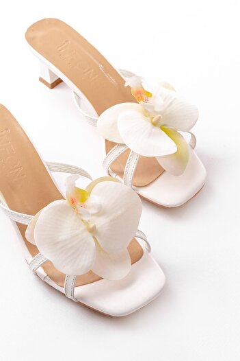 infon shoes creation S-622 Γυναικείες παντόφλες με λεπτές λεπτές ορχιδέες