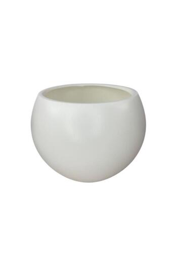 Nettenevime Sphere Round Ball Vase Decorative Flower Pot White 25*20cm