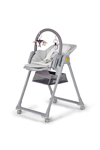 Kinderkraft LASTREE DINING CHAIR, 2 IN 1, CONVERTIBLE, GREY