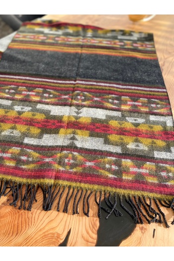 Bohemian Ethnic Patterned Red Shawl Scarf