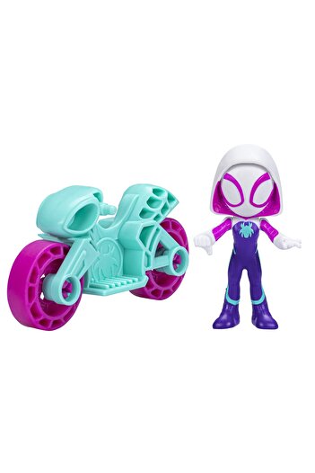 Hasbro SPIDERMAN MOTORCYCLE SET AND GHOST SPIDER FIGURINE 6CM