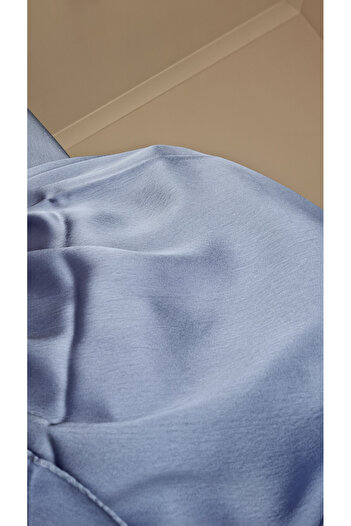 Lavena scarfs Classic Plain Sapphire Shawl - Sky Blue