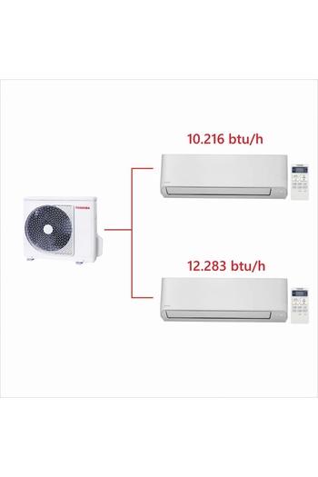 Toshiba 2M Multi Split Klima 10.000+12.000 BTU/h A+++