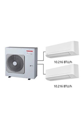 Toshiba 2M Multi Split Klima 10.000+10.000 BTU/h A+++