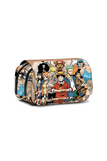 Choice1 05 One Piece Pencil Bag Cartoon Large Capacity Pen Case Luffy Zoro Anime Printing Pen Box Students S