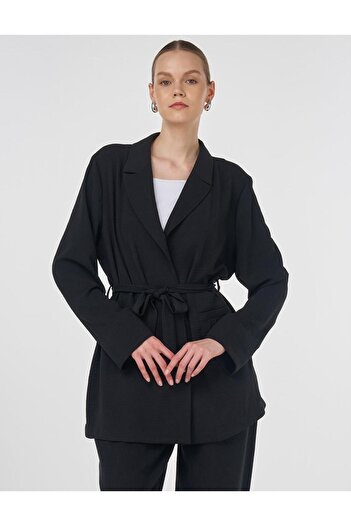Kayra Belted Jacket Black